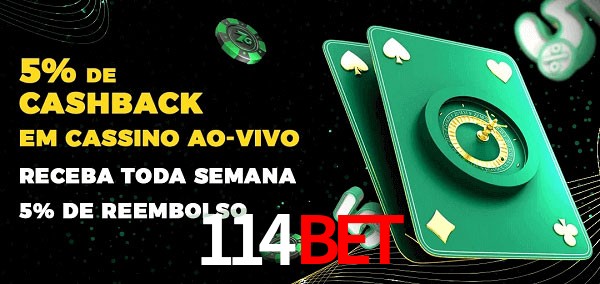 Promoções do cassino ao Vivo 114bet